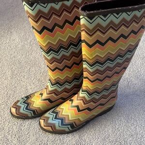Missoni Multicolor Chevron Rain Boots
